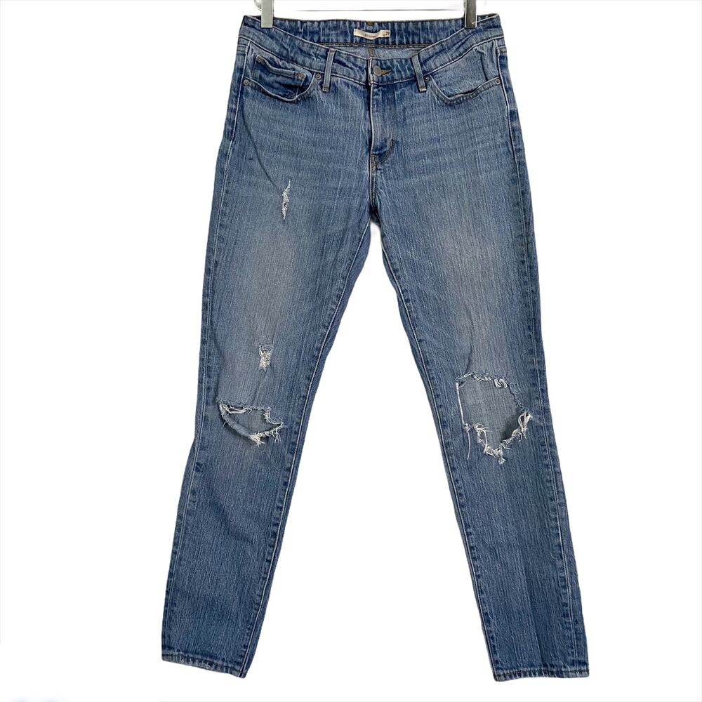Levi's 711 Skinny Distressed Light Wash Sz 29